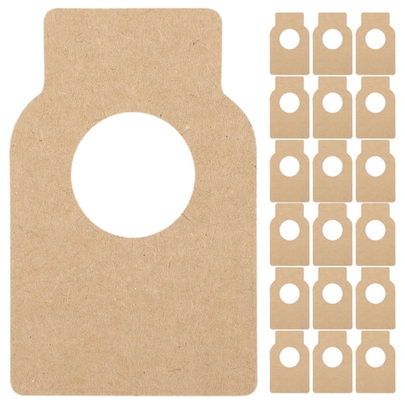 Raindrops 200 Pcs Blank Pvc Tag Replaceable Wine Tags Bottle Neck Labels Light Brown