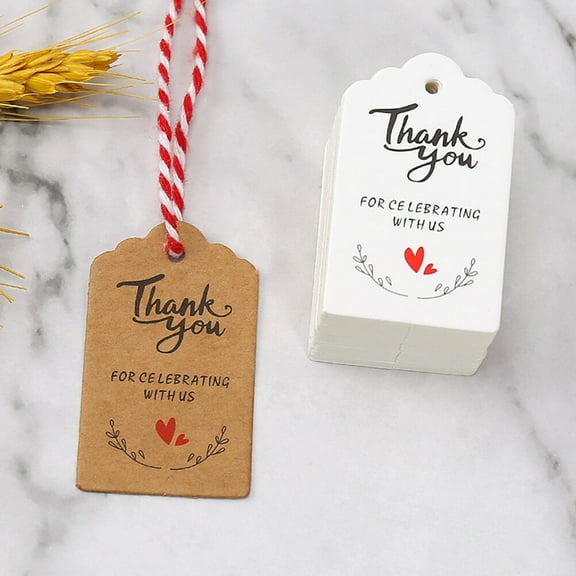 Raindrops  200 Pcs Decorative Tags Birthday Thank You Gift Labels Party