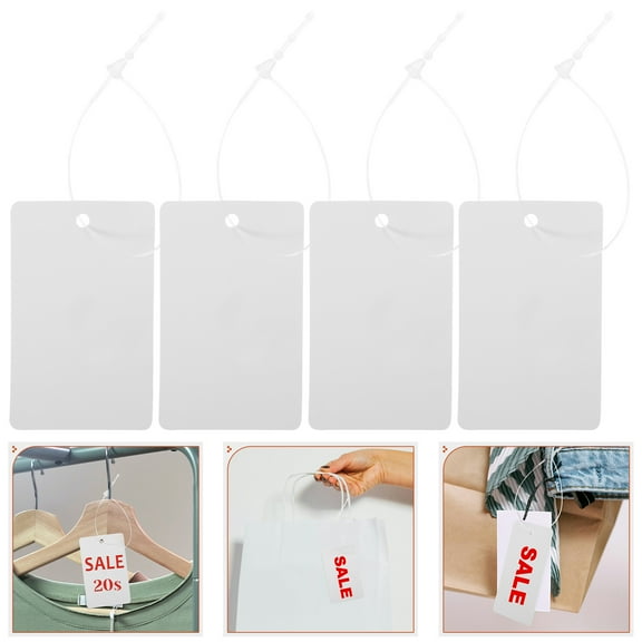 Raindrops  200 Pcs Tabs Reusable Small Strips Clothing Labels Blank Cards