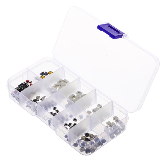 FOMIYES 200pcs Switch Button Push Button Light Switch Assorted Color for Circuit Boards