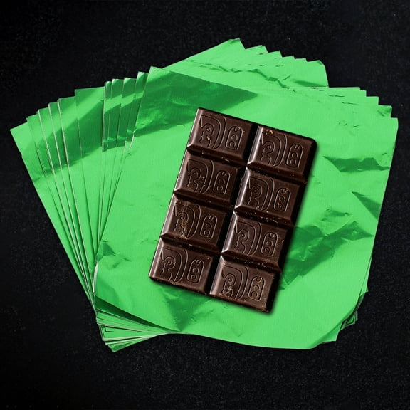 Raindrops  200 Sheets Aluminum Foil Set Metallic Paper Candy Wrapping Green