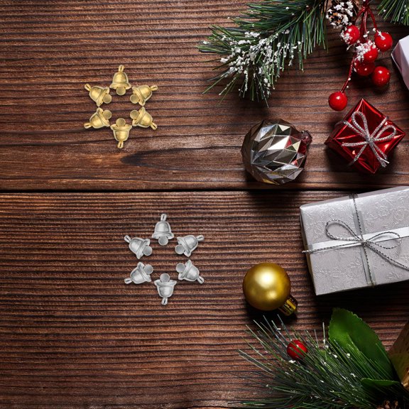 Raindrops Vintage Christmas Bell Ornaments Multi Iron Festive Design for Crafting