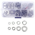 thumbnail image 1 of Raindrops 200Pcs Stainless Steel Flat Washers Spring Lock Washer Assortment for Bolts 11 8X7 9X3 9In, 1 of 7