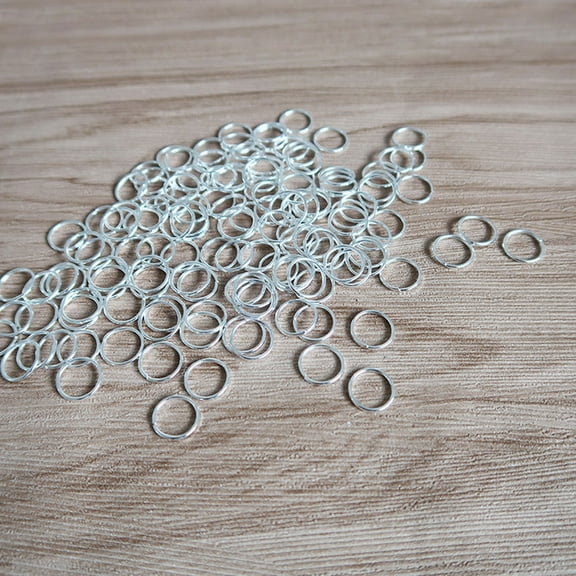 Raindrops 200Pcs Stainless Steel Key Chain Circle White for Crafts Jewelry and Bag Accessories