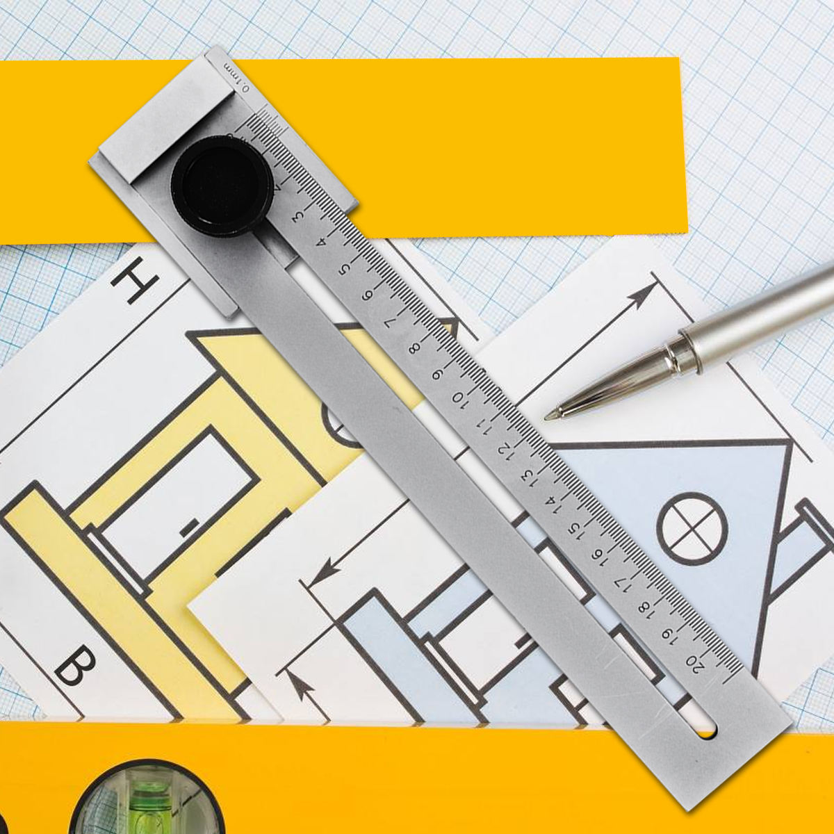 Raindrops 200mm Parallel Ruler Marker Precision Stainless Steel Marking ...