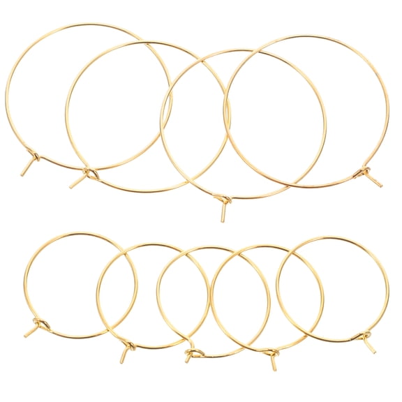 FOMIYES 200 Pieces Round Hoop Earring Findings in Iron for Making, Versatile Craft Accessories