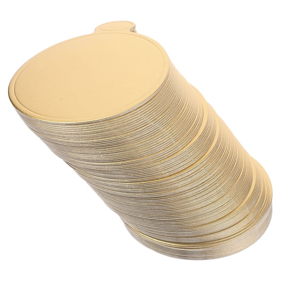 FOMIYES 200Pcs Golden Round Cake Base Boards with Heat Insulation for Professional Baking and Dessert Presentation