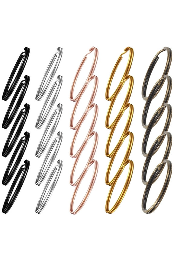 200pcs Metal Key Organizing Rings Split Keychain for DIY Crafts