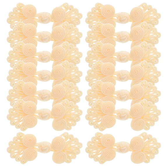 Raindrops 20Pairs Versatile Chinese Knot Frog Buttons Handmade Closure Buttons for Cheongsam and Sweaters