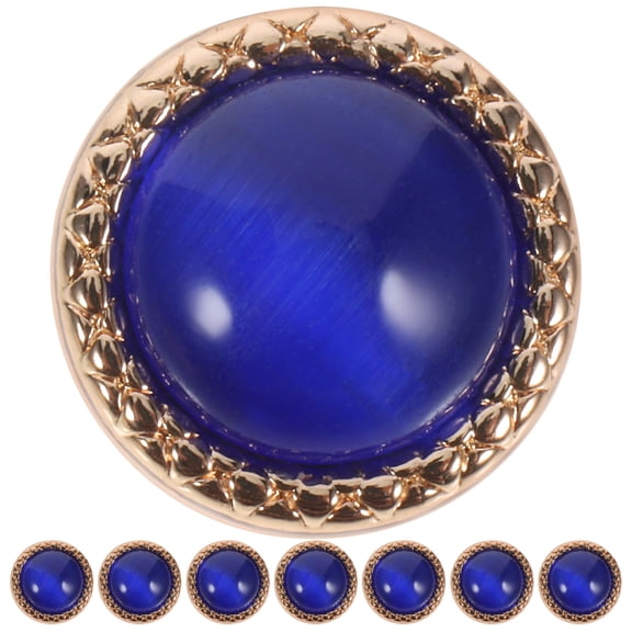 FOMIYES 20Pcs Blue Vintage Alloy Sewing Buttons for Suits Coats and DIY Crafts Durable Round Metal Buttons