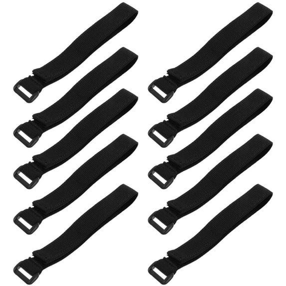 Raindrops 20pcs Hook and Loop Straps Cable Ties Organizer Fastener (Black)