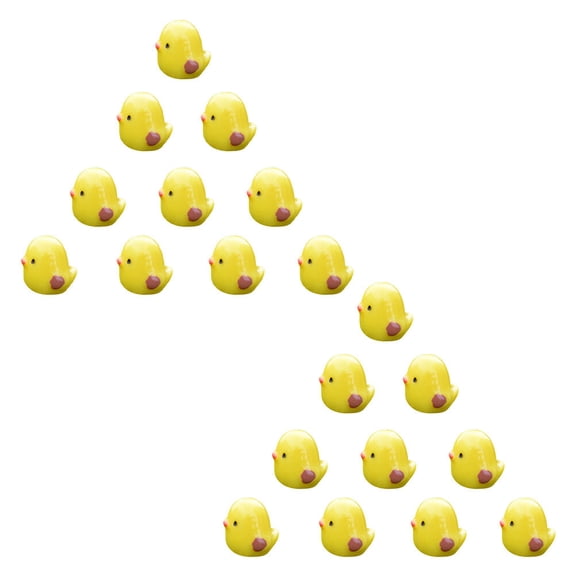 Raindrops 20Pcs Decorative Baby Chicks Household Chick Figurines Desktop Chick Figures Desktop Supply