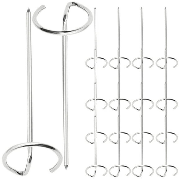 Raindrops 20Pcs Kebab Skewers Metal Barbecue Skewers Silver For Picnic Cooking 10.40*3.20*3.20in