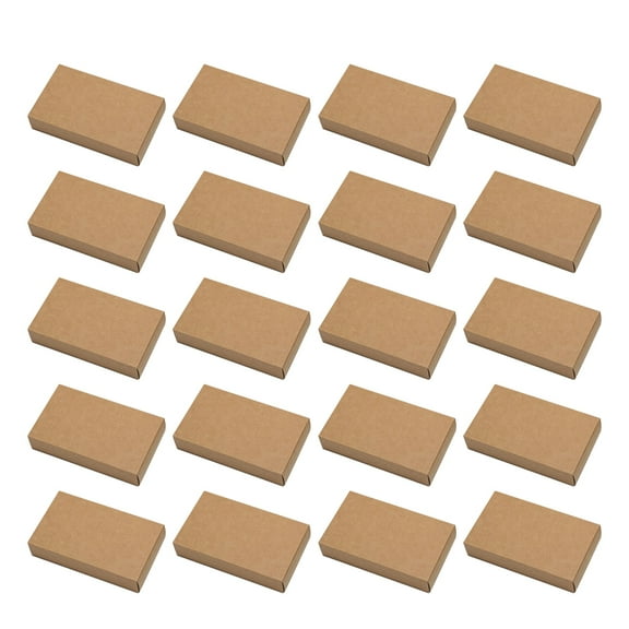 Raindrops 20Pcs Khaki Square present Boxes for Handmade Soap and Small Pastry Packaging