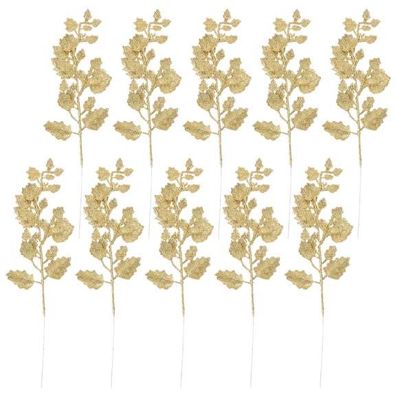 Raindrops 20Pcs Leaf Shape Artificial Leaves Decoration For Christmas Tree And Parties