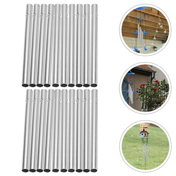 Raindrops 20Pcs Metal Wind Chime Tubes for DIY Outdoor Hanging