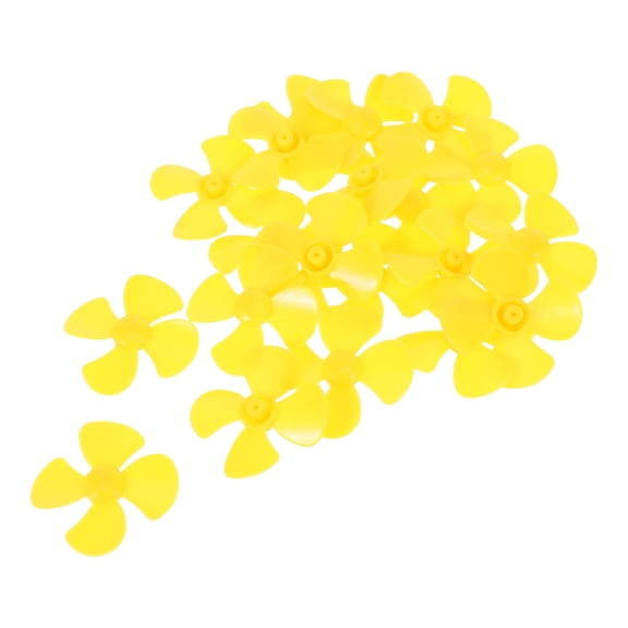 Raindrops 20pcs Yellow Fan Tools for Aviation Models with Noise Reduction, Plastic Blades for Hobby Projects