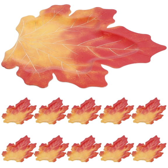 Raindrops Party Supplies Maple Leaf Paper Plates, Safe and Attractive for Cold Meals