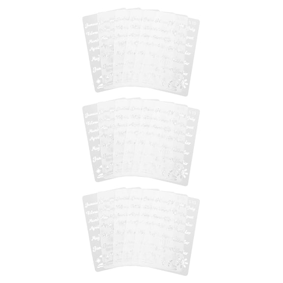 Raindrops 20Pcs Precision Engraving Stencil Templates for Notebook and Diary Art