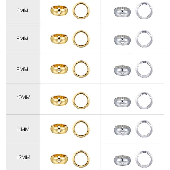 Raindrops 20Pcs Plated Silver Metal Earring Ring Accessory Double Hole Circular Rings for Crafts