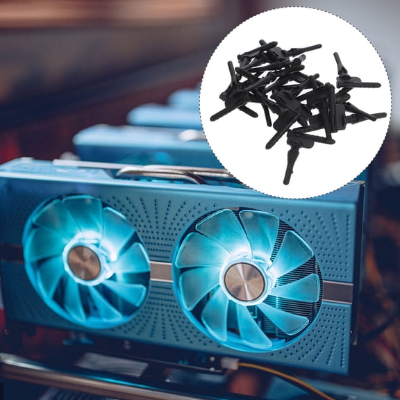 Raindrops 20Pcs Silicone Computer Case Fan Screws Anti Vibration Black Mounting Pins for Pc Cooling Fans
