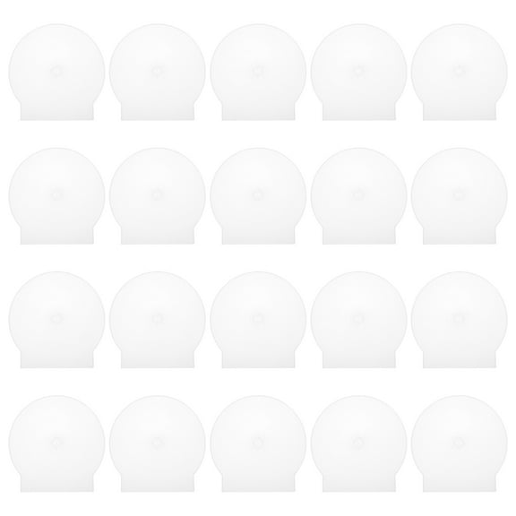 Raindrops 20Pcs Small CD Case Semicircular Plastic for Optical Disk Storage and Protection