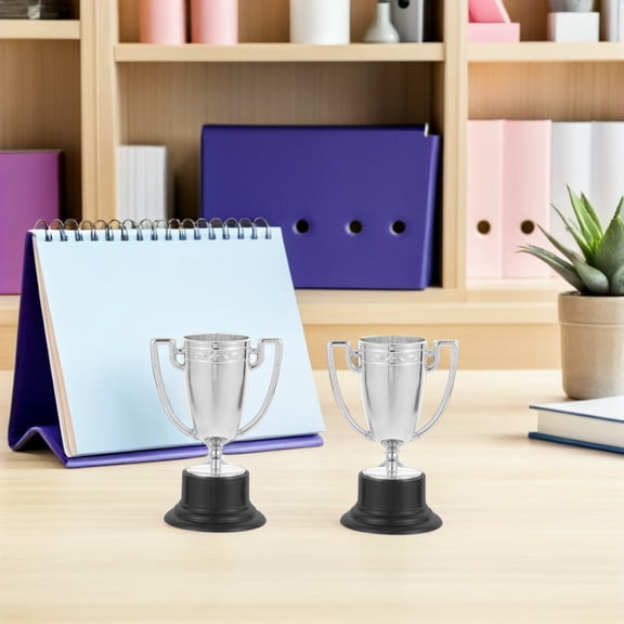 FOMIYES 20Pcs Plated Silver Plastic Trophy Cups Lightweight Award Prizes for Party and Office Rewards