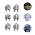 thumbnail image 1 of FOMIYES 20pcs U Bolt Wire Clamp Stainless Steel for Hanging Banners Securely, 1 of 5