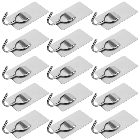 Raindrops 20Pcs Stainless Steel Self Adhesive Hooks for Kitchen and Bathroom Heavy Duty Towel and Pot Hanging