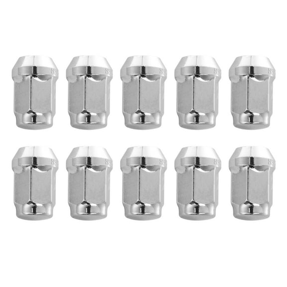 Raindrops Closed End Lug Nuts Steel Security Against Theft Silver 20Pcs for Car Owners