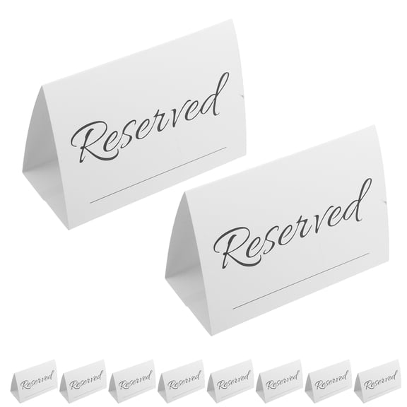 Raindrops Wedding Place Card White Paper Tent Style Reserved Seating for Party Elegance