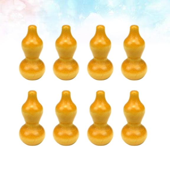 FOMIYES 20Pcs Durable Wooden DIY Gourd Accessories Golden Color for Woven Crafts Jewelry Making