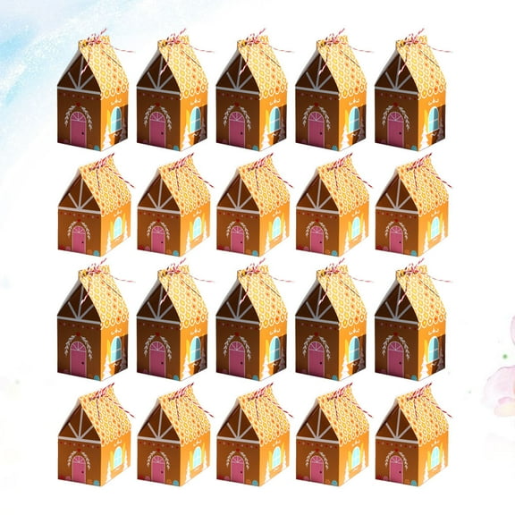 Raindrops Small Boxes For Treats Gingerbread House Gift Boxes White Paper 20Pack