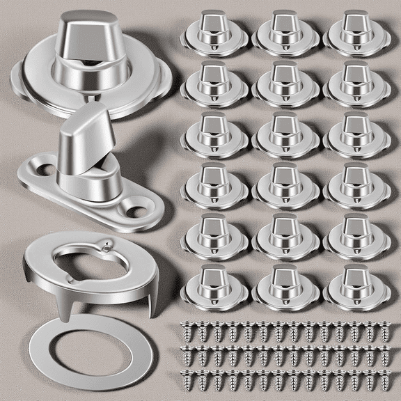 FOMIYES 20Sets Heavy Duty Metal Grommet Fasteners for Marine Canvas and Tarp Use