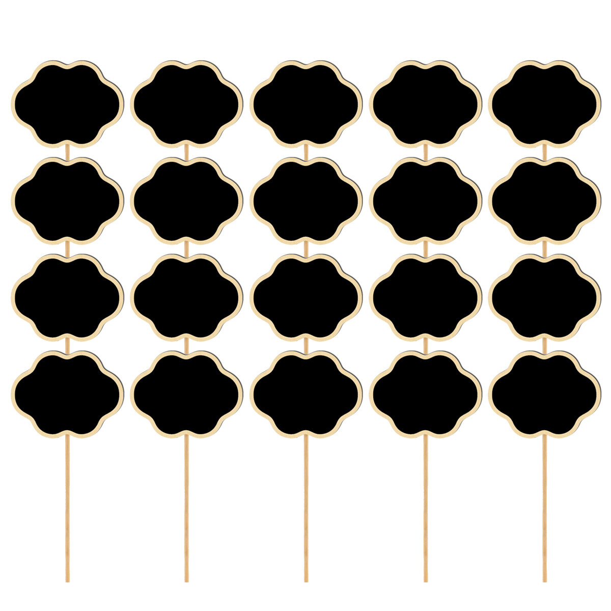 Raindrops 20pcs Cloud Shaped Wooden Mini Blackboard Toppers Message ...
