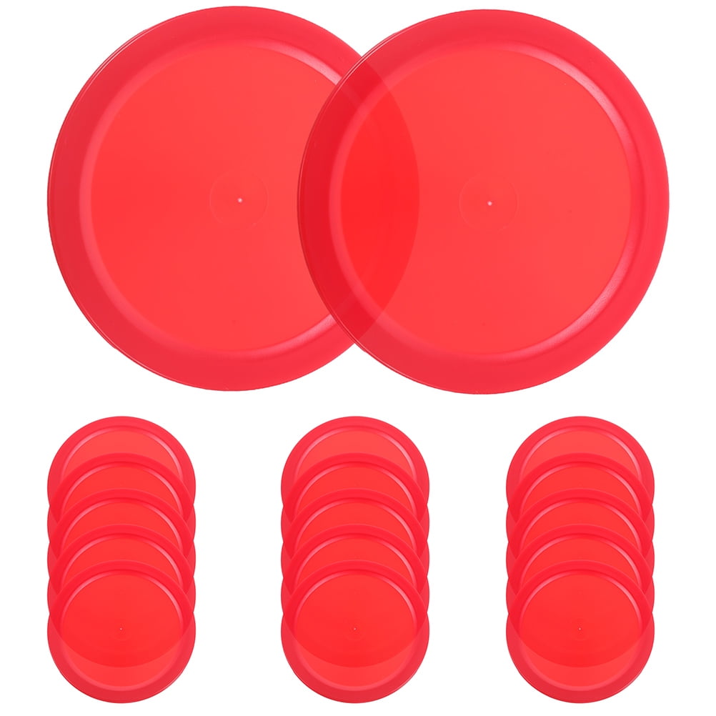 Raindrops Ice Hockey Pucks Red for Table Hockey 20Pcs 2.52X2.52X0.16in