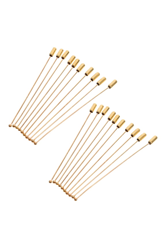Handmade Long Stick Pin in Golden Stainless Steel for Stylish Decor - Versatile and Durable (20Pcs)