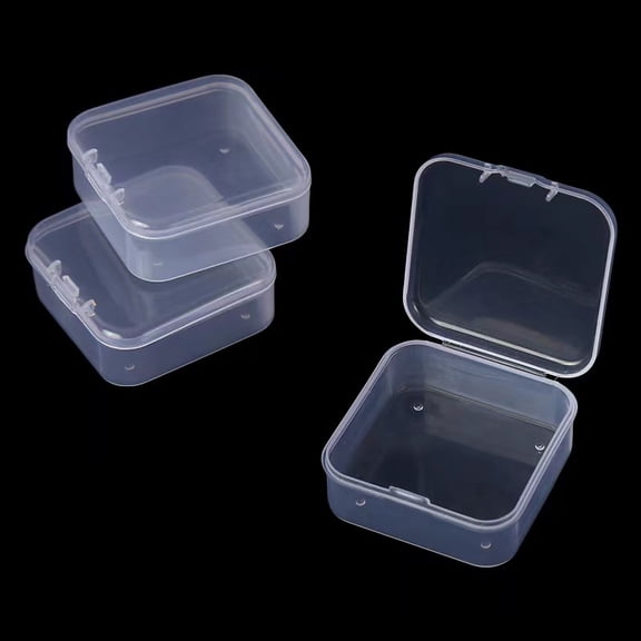 Raindrops 20pcs Small Plastic Storage Boxes with Hinged Lids Mini Containers Beads Containers Jewelry Crafts Organizers for Travel Organization
