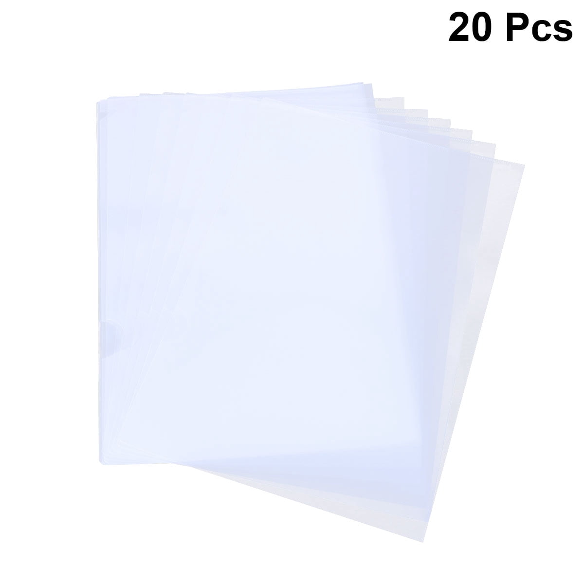 Raindrops 20-Pack White L-Shaped Plastic Document Folders for Office ...