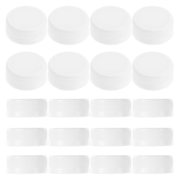 Raindrops Plastic Beverage Bottle Caps White 20 Pieces Replacement Covers for Bottles