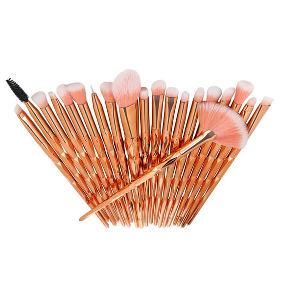 Raindrops 20-Piece Rose Cosmetic Brush Set Makeup Tools for Daily Use Professional Face Eye Lip Brushes