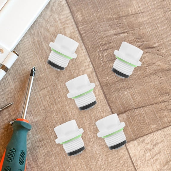 Raindrops 20pcs Threaded Plastic Hose Plugs White Multi-Use Pipe End Caps Pipe Accessories 1/2 Multi-Use Hose Stopper Garden Hose Plug