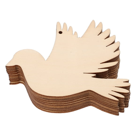Raindrops Birds Crafts Wood Bird Cutouts Beige 20pcs