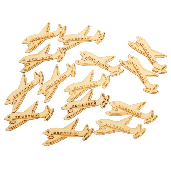 Raindrops Wooden Shuttle Model in Khaki - Set of 20 Craft Supplies for Art Projects, Home Decoration, and Doodling