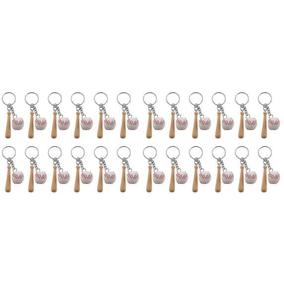 Raindrops Pcs Baseball Keychains Baseball Party Key Rings Decorative Baseball Keychains Themed Party Supplies