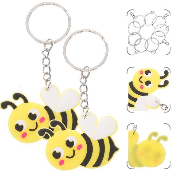 Raindrops Hanging Keychain Set with Cartoon Bag Pendant and Phone Charm Accessories