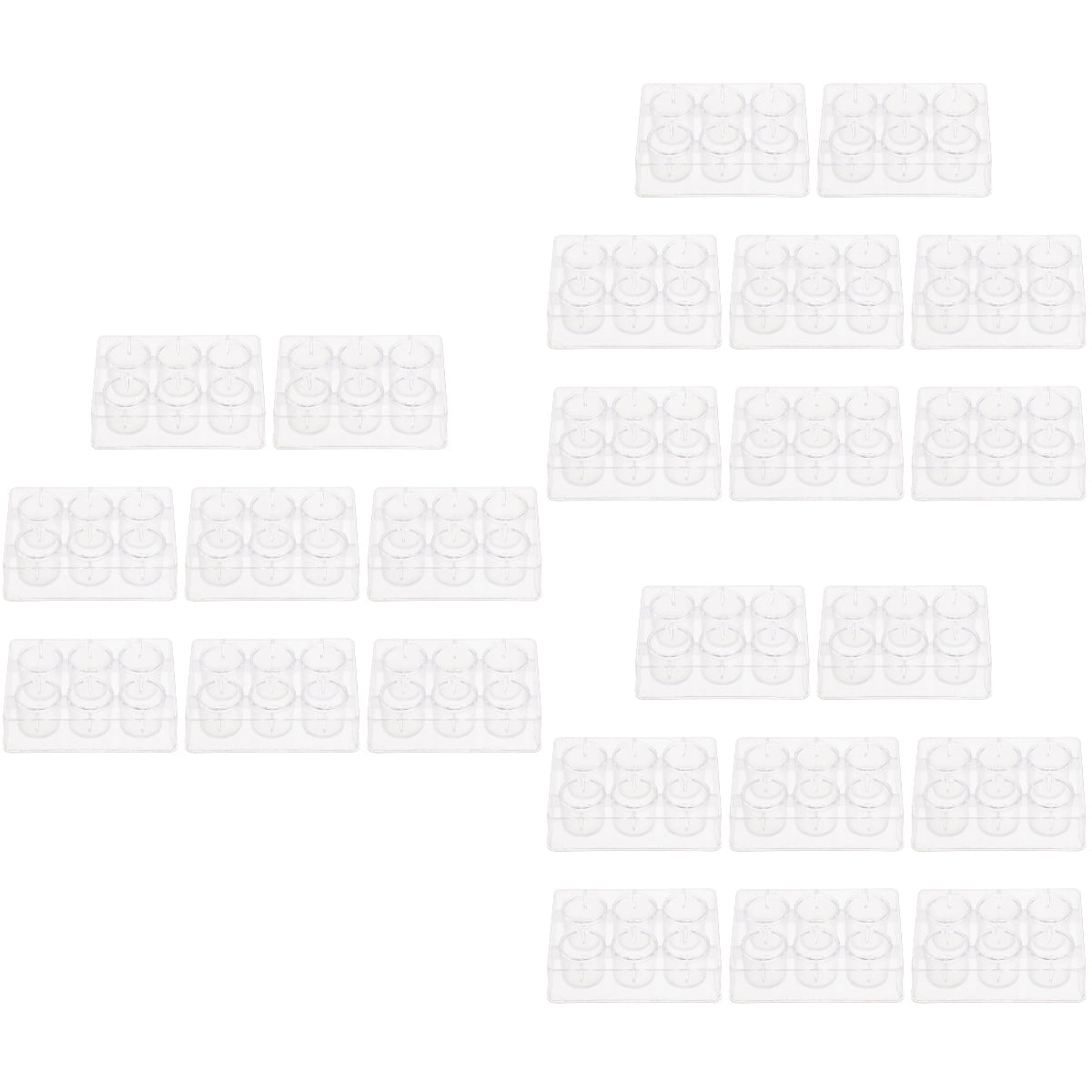Worgeous 40 Pcs Plastic Reaction Plates 9-well Labs Chemical Reaction Plates Experimental Instrument Plates