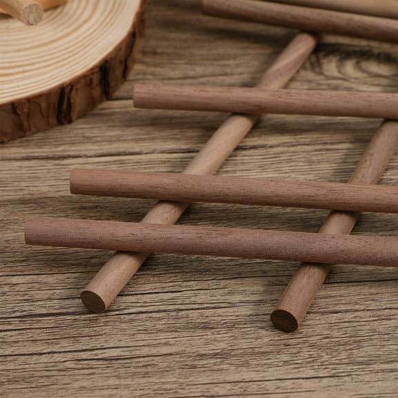 Raindrops Walnut Wood Dowel Rods for Crafts, 24 Pieces - Ideal for Classes, Parties, Projects and Activities