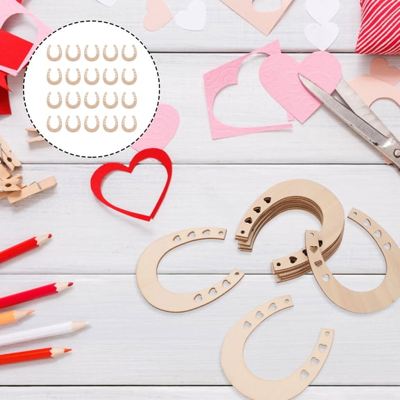 Raindrops 24 Pcs Wooden DIY Decorative Pendants Crafts Office