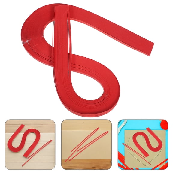 Raindrops 240 Pieces Red Quilling Paper Strips 5mm Wide Solid Color for Crafting and Paper Art Projects